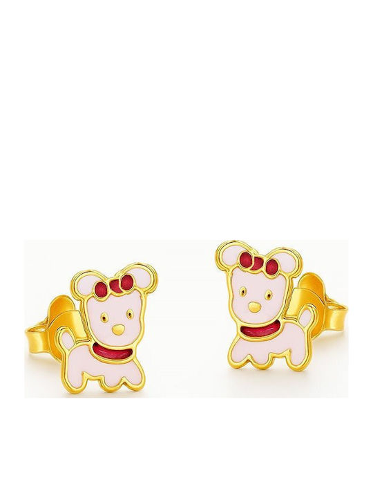 Paraxenies Gold Plated Kids Earrings Studs from Silver