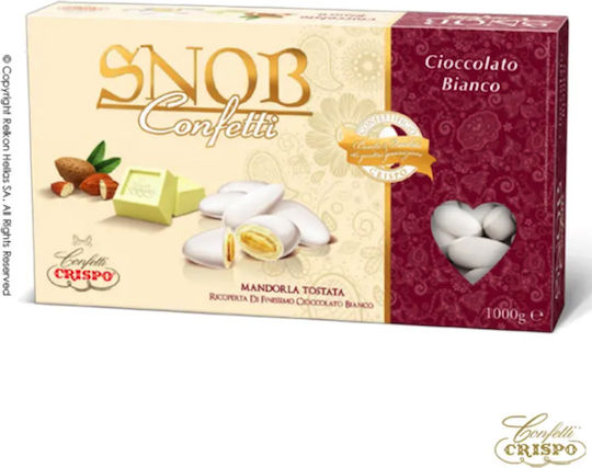 Confetti Crispo Snob Classic Jordan Almonds White 1000gr