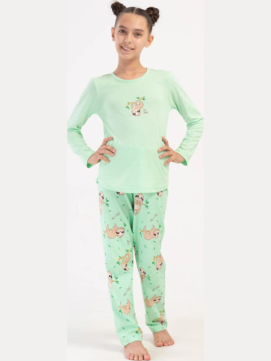 Vienetta Secret Kids' Pajamas Winter Bay Leaf Mint