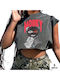 Ghetto Bear Money Mask Crop Top Women’s