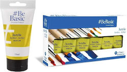 BeBasic Ακρυλικό Χρώμα Κίτρινο Yellow Mid 75ml