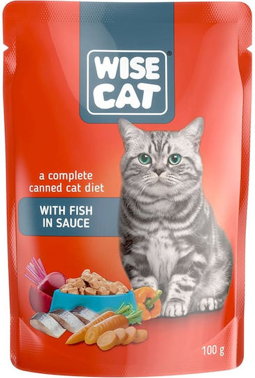 Wet Food for Adult Cats in Pouches with Fish, Meat and Chicken 100gr