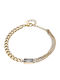 Women's Steel 316L Gold Plated Zircon Stone Bracelet Art 00955