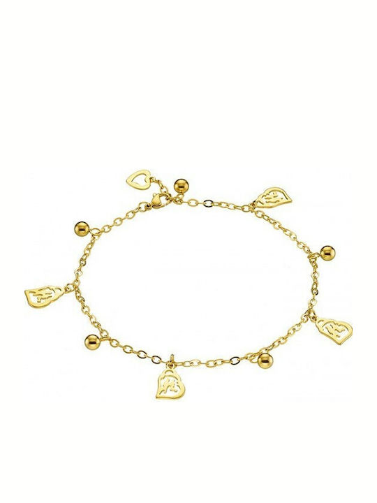 Stahl Fußkettchen 316l Gold P-art03719g1