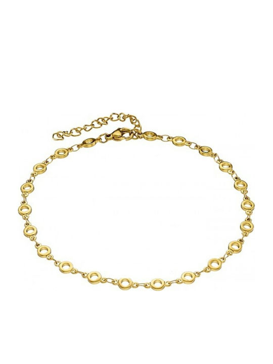 Steel 316L Gold Anklet Chain Art 03706
