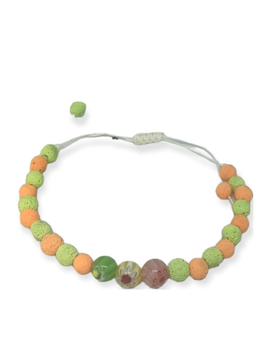 Ananna Millefiori Orange Green Bracelet