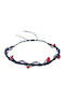 Siballba Macrame Anklet Blue Stones Coral