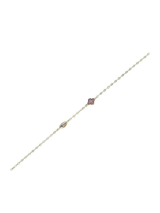 Silver Gold Plated Bracelet 925 Cross Eye Br21100149