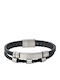 Herren Lederarmband Season 27237 Schwarz