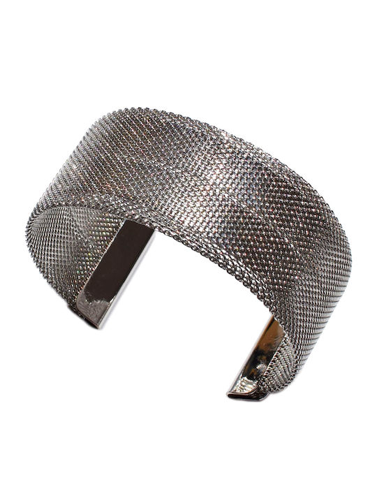Brățară Fo Bizou Alamă Mesh Bangle Argintiu Bz-br-00372