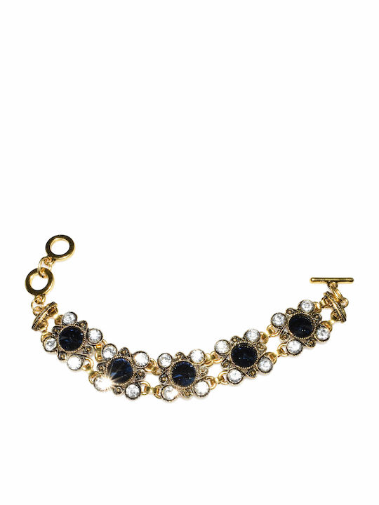 Fashion Jewelry Bracelet Brass Crystals Gold Bz-br-00144