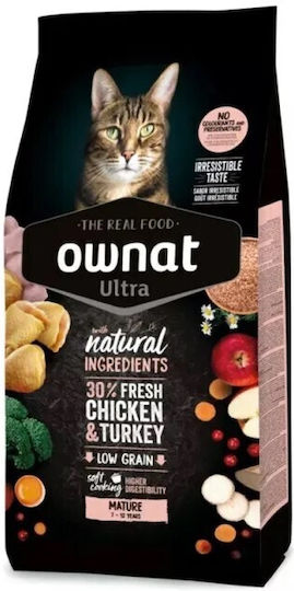 Ownat Trockenfutter für ältere Katzen mit Huhn / Türkei 1.5kg