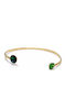 Karmafashion Damen Armband Stahl 316l Grünes Kristall Goldfarben 2122-540x