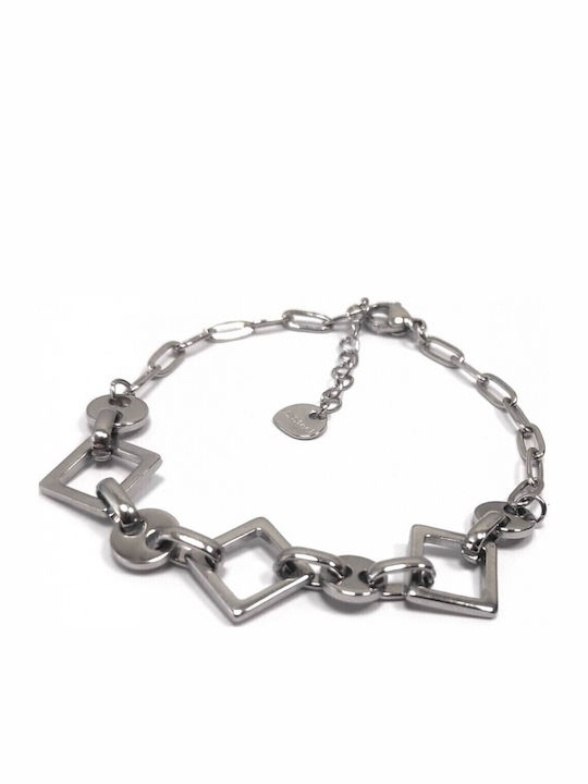 Karmafashion Damenarmband Stahl 316l Kette Silbern 2222-075a