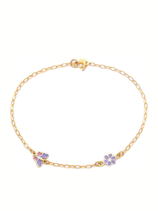 Armband Margarete Schmetterling K14 Golden Tiara