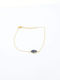 Silver Gold Plated Women's Bracelet Hand Hamsa Black Zircons Code 100763
