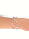 Handmade Silver Cord Bracelet Crystals Crystal
