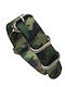 Fabric Nato Zulu Strap Camouflage Heavy Duty 5 Rings Premium 22mm