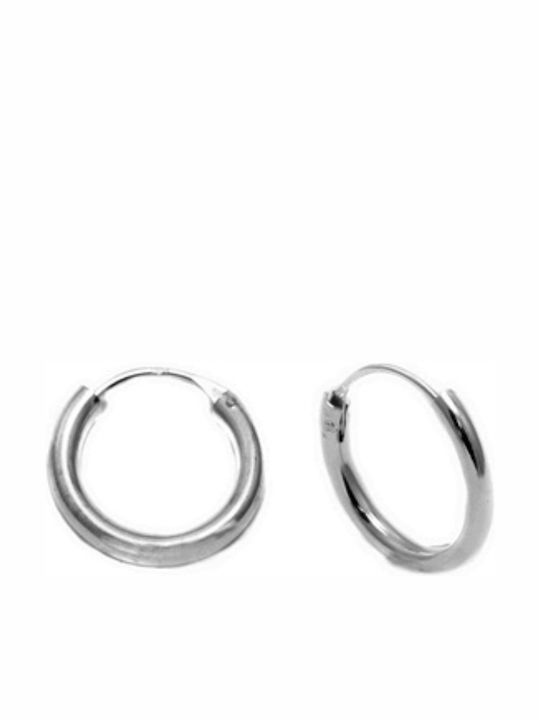 Silber Ohrringe 14 Millimeter Dickes Silber 925 Paar