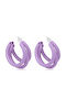 Matte Dreifach Reifen Hoops Lila