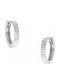 Art D Earrings Hoops in 14K White Gold Ade-308w