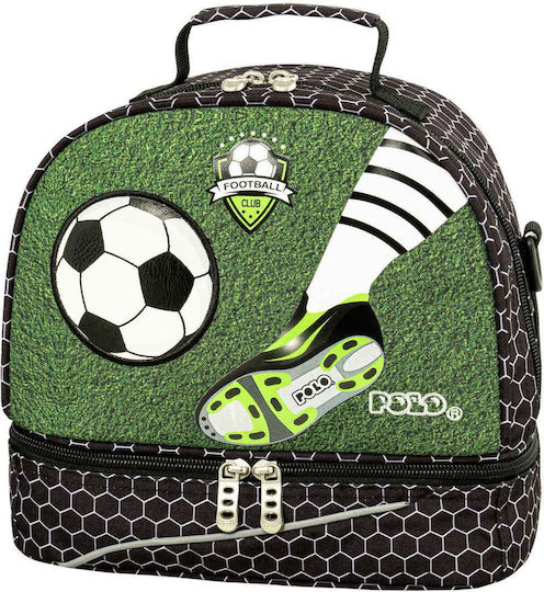 Polo Kid’s Fun School Insulated Backpack Lunch Bag 6 L Black Football 26x15x24cm Football