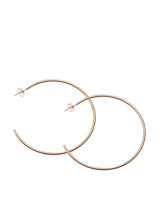 Art Earrings Hoops made of Steel Gold Plated Art Earrings Hoops made of Steel Gold Plated