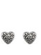 Silverline Silver Women's Earrings Hearts & Mineral Stones Marcasite