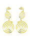 Yellow Gold Pendant Earrings K14 Spiral Sk11100437