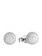 14K White Gold Stud Earrings Bead Zigzag Sk11200324