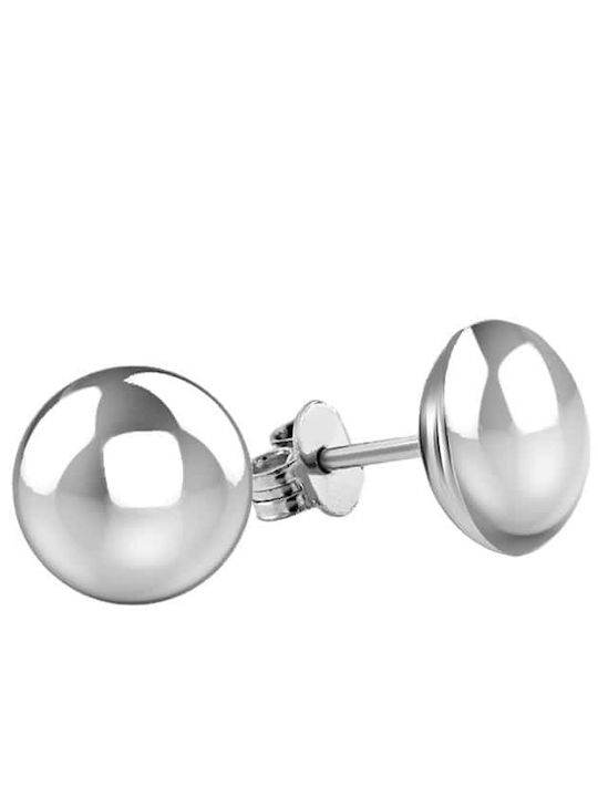 Women's Platinum Stud Earrings K14 Circle Sk11200095