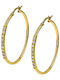Ohrringe Reifen Gold 14k Zirkon Sk1009