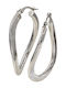 Ohrringe Ringe Oval Weißgold 14k Sk1036