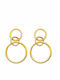 Triple Hoops Earrings Yellow Gold 14K Golden Tiara