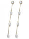 Oliver Weber 23016g Women's Gold Plated Earrings Crystal Stones Pearls-earrings Away