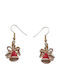 Handmade Gold Plated Metal Earrings Christmas Bell 4cm Tatu Moyo