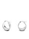 Earring Ear Flat Rounded Hoop Steel Silver
