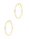 Gold 14K Lustrous Hoop Earrings 40 Millimeters