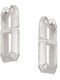 Silber Ohrringe Huggies Quadratisch