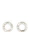 S4574 Women's Earrings Hoops Li-lo Crystal Sequins