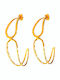 Handmade Earrings Hoops 20-83307 Gold Plated Brass