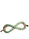 Silver 925 Bronze Ring with Green Zircons