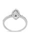 Weißgoldring mit Zirkon 14k Δαχ02013