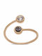 Inel Aur Roz Cu Zircon 14k Dac02098