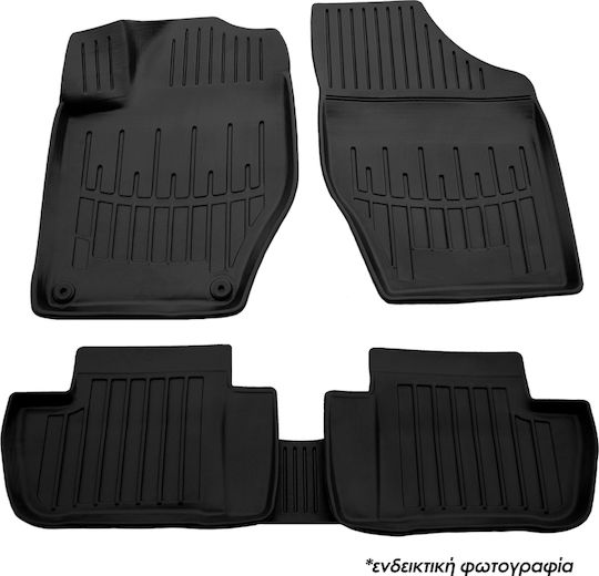 Race Axion Set of Front and Rear Mats 4pcs Tray Type for Toyota Yaris 2014-2020 Black