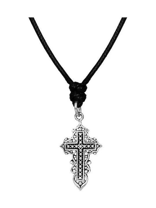 Men's Long Silver Necklace with Silver Cross 925 035244 035244 Silver