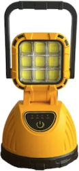Solar Work Lamp Handle Flashlight Type Solar Panel Sturdy Versatile 20w Power Shock Resistant Black Yellow