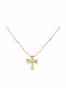Damentrauriges Goldkette K14 Kreuzanhänger Zirkon 033463 033463 Gold 14 Karate