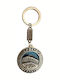 Metallic Handmade Keychain Parthenon & Column Silver Blue 20 Pieces