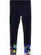 Kids Legging Long Blue Daisy